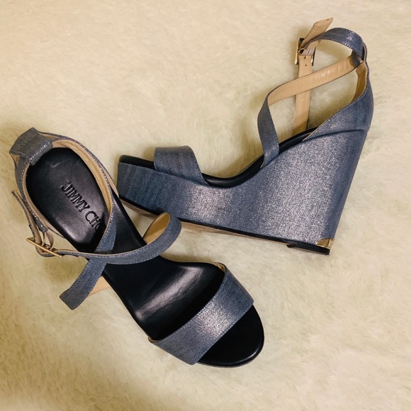 Jimmy Choo Shoes - 🌼JIMMY CHOO PORTIA METALLIC DENIM🌼